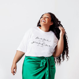 パーソナライズされたママ/おばあちゃんキュート書道シャツ Tシャツ