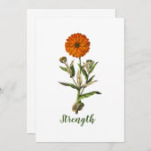 パーソナライズされたマリーゴールド強感動的度カード 招待状 (正面/裏面)