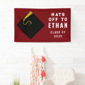 パーソナライズされたマルーン卒業2025 横断幕 (インサイチュ)