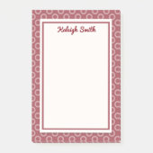 パーソナライズされたマルーン水玉模様投稿Itメモ ポストイット (正面)