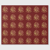 パーソナライズされたマルーンEIDムバラク ラッピングペーパー (フラット)