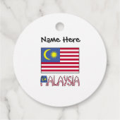 パーソナライズされたマレーシア国旗 フェイバータグ (裏面)