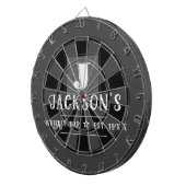 パーソナライズされたマンの洞窟カスタムバー名 ダーツボード (正面右)