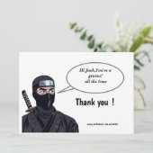 パーソナライズされたマンガ漫画忍者サンキューカード サンキューカード (スタンド正面)