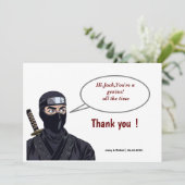パーソナライズされたマンガ漫画忍者サンキューカード サンキューカード (スタンド正面)