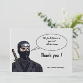 パーソナライズされたマンガ漫画忍者サンキューカード サンキューカード (スタンド正面)