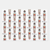 パーソナライズされたマンガ ラッピングペーパーシート (正面3)