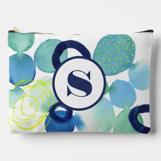 パーソナライズされたミックメディ絵画ア アクセサリーポーチ (正面)