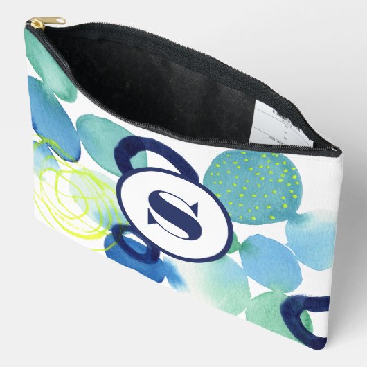 パーソナライズされたミックメディ絵画ア アクセサリーポーチ (見開き)