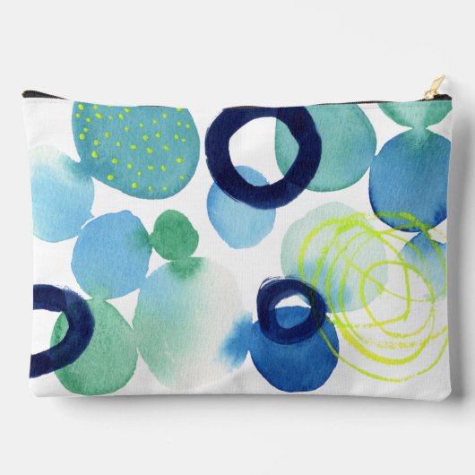 パーソナライズされたミックメディ絵画ア アクセサリーポーチ (裏面)