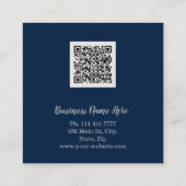 パーソナライズされたミニカスタムマリストモダン QRコードロゴ スクエア名刺 (裏面)