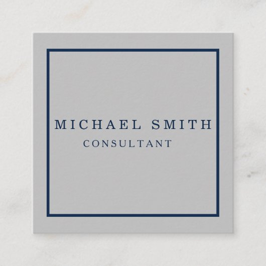 パーソナライズされたミニカスタムマリストモダン QRコードロゴ スクエア名刺 (正面)