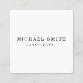 パーソナライズされたミニカスタムマリストモダン QRコードロゴ スクエア名刺 (正面)