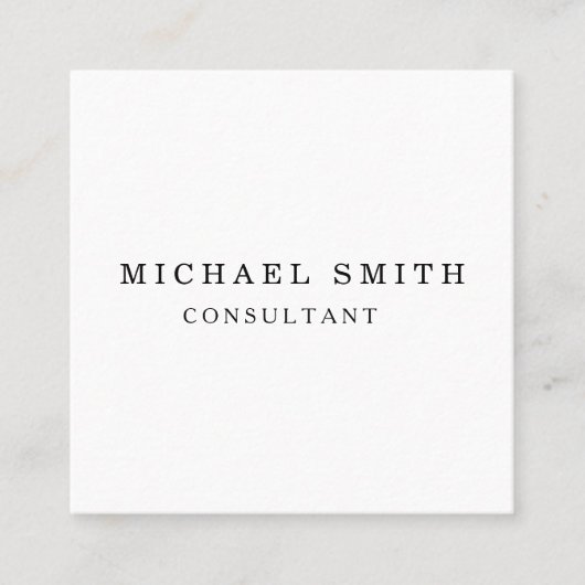 パーソナライズされたミニカスタムマリストモダン QRコードロゴ スクエア名刺 (正面)