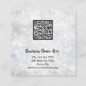 パーソナライズされたミニカスタムマリストモダン QRコードロゴ スクエア名刺 (裏面)