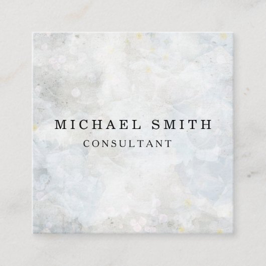 パーソナライズされたミニカスタムマリストモダン QRコードロゴ スクエア名刺 (正面)