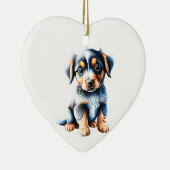 パーソナライズされたミニチュアアメリカの羊飼い犬 セラミックオーナメント (右)