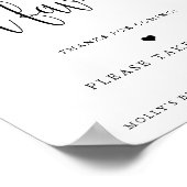 パーソナライズされたミニマリストカリグラフィーおやつ/ギフト ポスター (角)