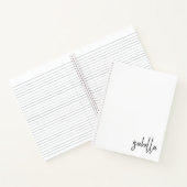 パーソナライズされたミニマリストスクリプト名スパイラル ノートブック (内部)