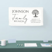 パーソナライズされたミニマルでモダンなエレガントな家族再会 横断幕 (トレードショー)