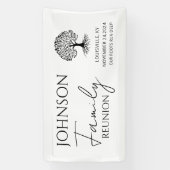 パーソナライズされたミニマルでモダンなエレガントな家族再会 横断幕 (縦)