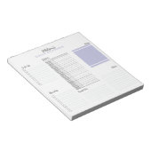 パーソナライズされたミニマルなスケジュールデイリー planner ノートパッド (アングル)