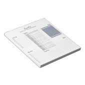 パーソナライズされたミニマルなスケジュールデイリー planner ノートパッド (アングル)