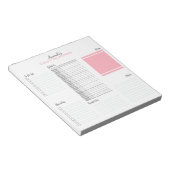 パーソナライズされたミニマルなスケジュールデイリー planner ノートパッド (アングル)