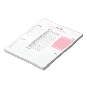 パーソナライズされたミニマルなスケジュールデイリー planner ノートパッド (回転)