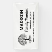 パーソナライズされたミニマルなホワイトの家族再会 横断幕 (縦)