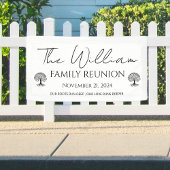 パーソナライズされたミニマルなモダンなホワイトファミリーリユニオン 横断幕