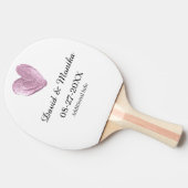 パーソナライズされたミニマルシンプル年のpinを追加 卓球ラケット (横)