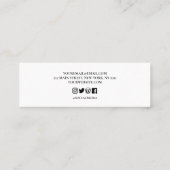 パーソナライズされたミニマルモダンイヤリング スキニー名刺 (裏面)