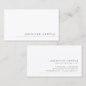 パーソナライズされたミニマルモダンテンプレートスタイリッシュ 名刺 (正面/裏面)
