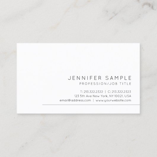 パーソナライズされたミニマルモダンテンプレートスタイリッシュ 名刺 (裏面)