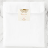 パーソナライズされたミニマルレトロ太陽ファミリーありがとう スクエアシール (バッグ)