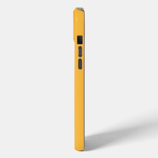 パーソナライズされたミニマル暖かい黄色無地の色 Case-Mate iPhoneケース (裏面 / 左)