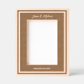 パーソナライズされたミニマル結婚夫婦への贈り物 レーザー彫刻フレーム (正面)