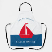 パーソナライズされたミニマル航海のサマーハウス エプロン (正面)
