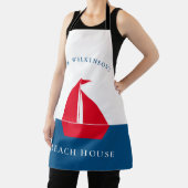 パーソナライズされたミニマル航海のサマーハウス エプロン (インサイチュ)