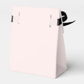 パーソナライズされたミニマル赤面ピンク結婚式の引き出物箱 フェイバーボックス (裏面サイド)
