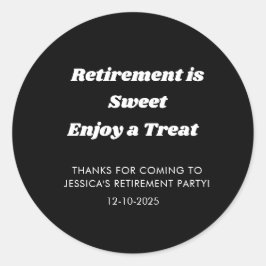 パーソナライズされたミニマル退職のお願い ラウンドシール