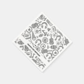 パーソナライズされたミュージカル楽器音楽アクセサリー スタンダードカクテルナプキン (角)