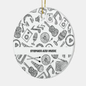 パーソナライズされたミュージカル楽器音楽アクセサリー セラミックオーナメント (左)