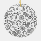 パーソナライズされたミュージカル楽器音楽アクセサリー セラミックオーナメント (裏面)