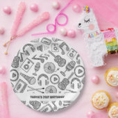 パーソナライズされたミュージカル楽器音楽アクセサリー ペーパープレート (パーティー)