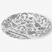 パーソナライズされたミュージカル楽器音楽アクセサリー ペーパープレート (アングル)