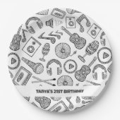 パーソナライズされたミュージカル楽器音楽アクセサリー ペーパープレート (正面)