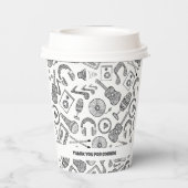 パーソナライズされたミュージカル楽器音楽アクセサリー 紙コップ (裏面)