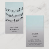 パーソナライズされたミュージシャンコンポジタグラデーションー 名刺 (正面/裏面)